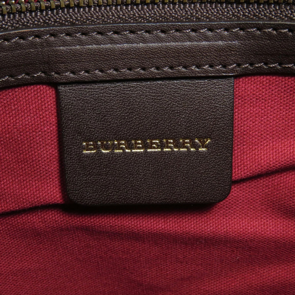 Burberry Nova Check Shoulder Bag Wool Leather - Picture 6 of 11